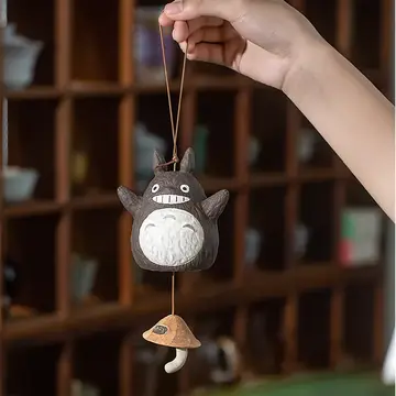 HAND-PAINTED TOTORO CERAMIC WIND CHIME.