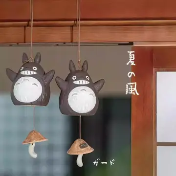 HAND-PAINTED TOTORO CERAMIC WIND CHIME.