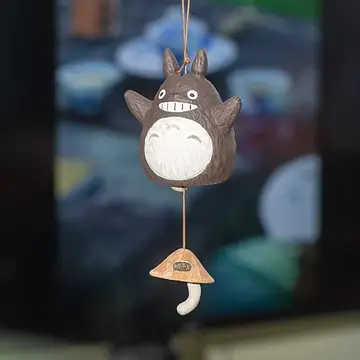 HAND-PAINTED TOTORO CERAMIC WIND CHIME.