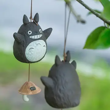 HAND-PAINTED TOTORO CERAMIC WIND CHIME.