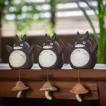 HAND-PAINTED TOTORO CERAMIC WIND CHIME.