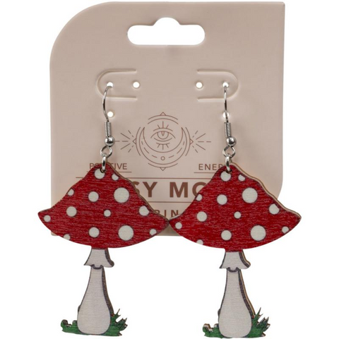 WOOD MUSHROOMS EARRINGS