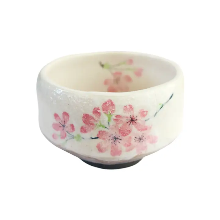 Shiro Yamazakura Cherry Blossoms Matcha Bowl