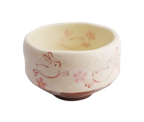 Hanami Usagi Rabbit Sakura Matcha Bowl