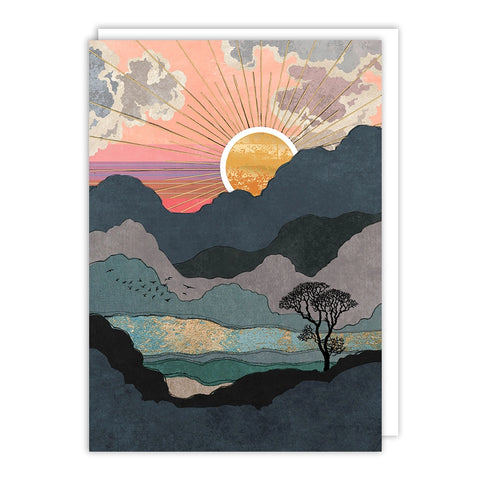Mountain Sunset Blank Card