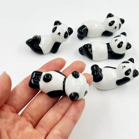 5pc chopsticks &  Cute Panda Chopstick Rest Gift Set