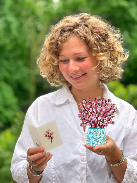 Mini Cherry Blossom Pop-Up Greeting Card