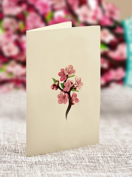 Mini Cherry Blossom Pop-Up Greeting Card