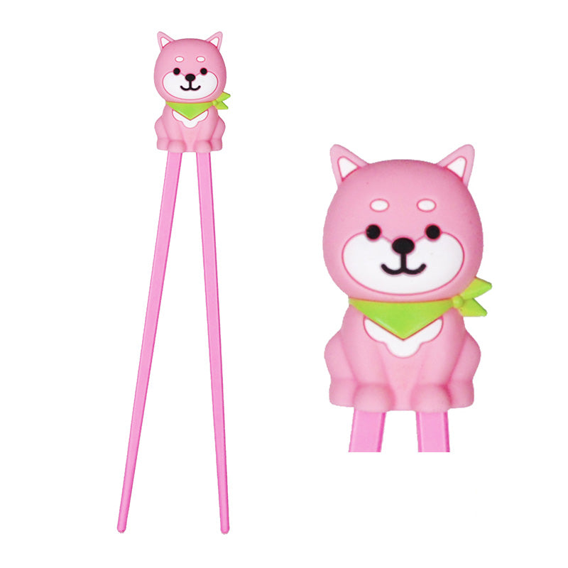 Pink Shiba Dog  Training Chopsticks